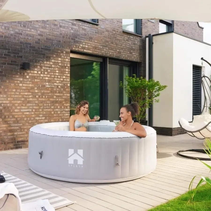 Merkloos HOME DELUXE Opblaasbare Whirlpool Splash Grijs 4 st.