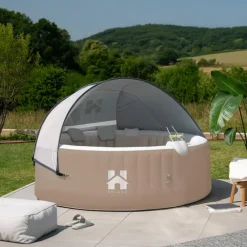 Zwembaden En Accessoires-Merkloos HOME DELUXE Opblaasbare Whirlpool Splash Beige 4 st.