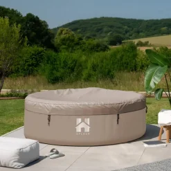 Zwembaden En Accessoires-Merkloos HOME DELUXE Opblaasbare Whirlpool Splash Beige 4 st.