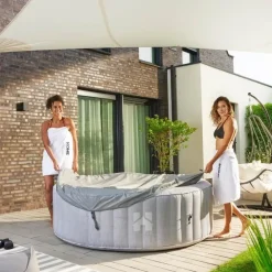 Zwembaden En Accessoires-Merkloos HOME DELUXE Opblaasbare Whirlpool Splash Beige 4 st.