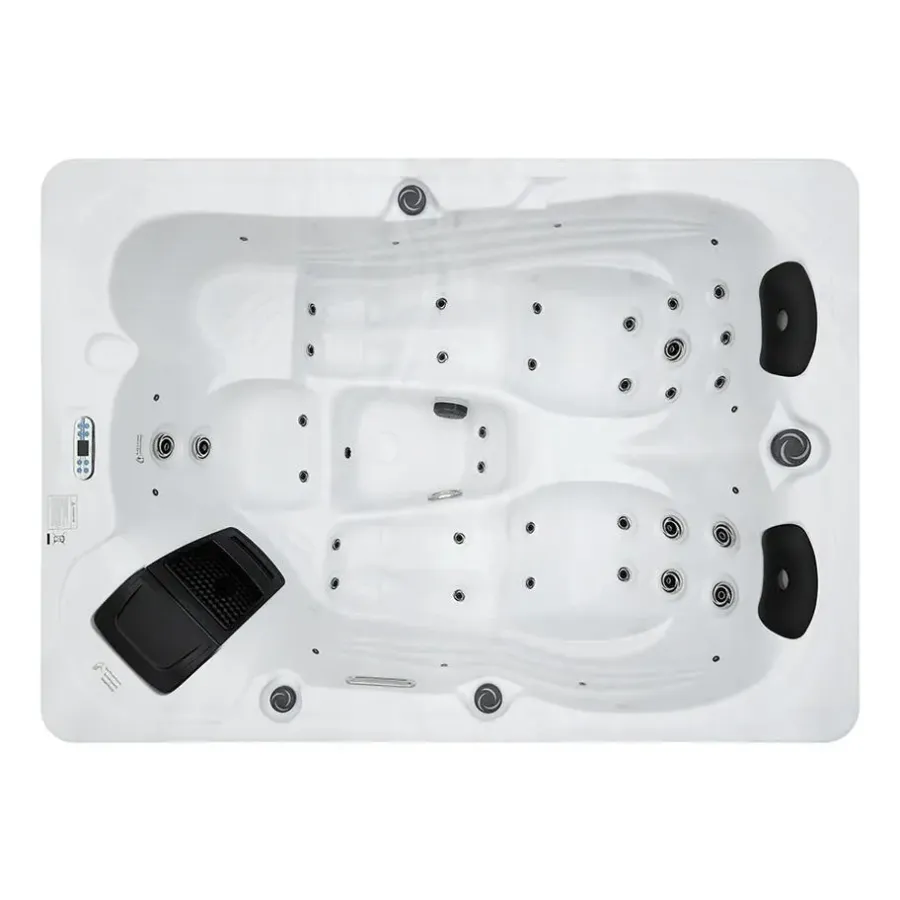 Zwembaden En Accessoires-Merkloos HOME DELUXE Outdoor Whirlpool SUNSET Met trap en thermische afdekking