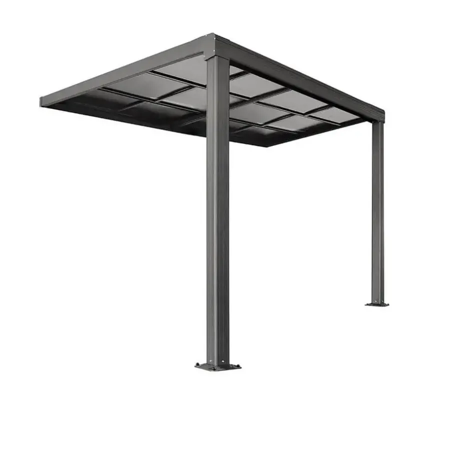 Merkloos HOME DELUXE Terrasoverkapping SOLIS DELUXE grijs 290 x 295 x 233 / 272 cm