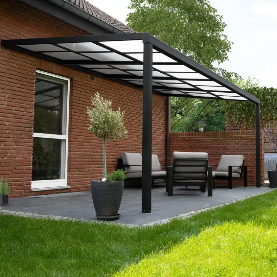 Merkloos HOME DELUXE Terrasoverkapping SOLIS DELUXE grijs 290 x 295 x 233 / 272 cm