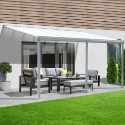 Merkloos HOME DELUXE terrasoverkapping SOLIS wit 564 / 557 x 303 / 300 x 278 / 226 cm