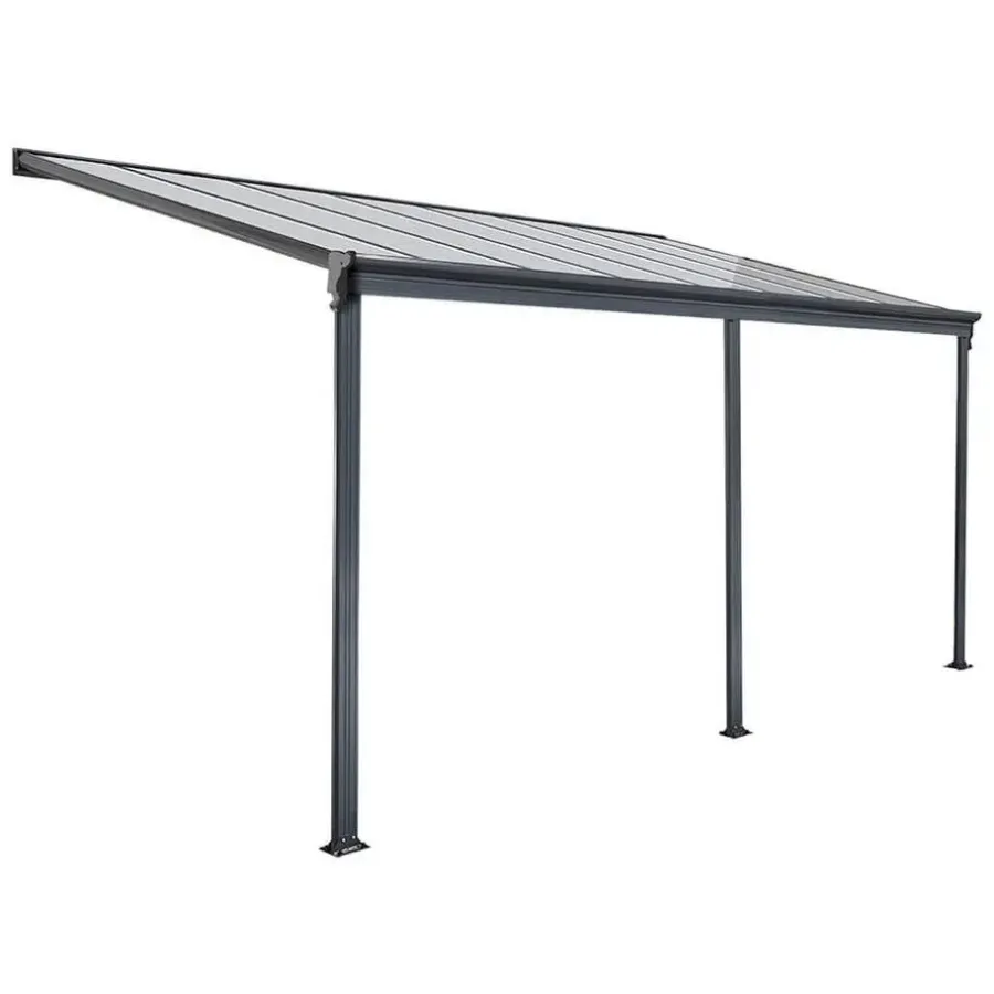 Terrasoverkappingen-Merkloos HOME DELUXE terrasoverkapping SOLIS grijs 496 / 503 x 300 / 303 x 278 / 226 cm