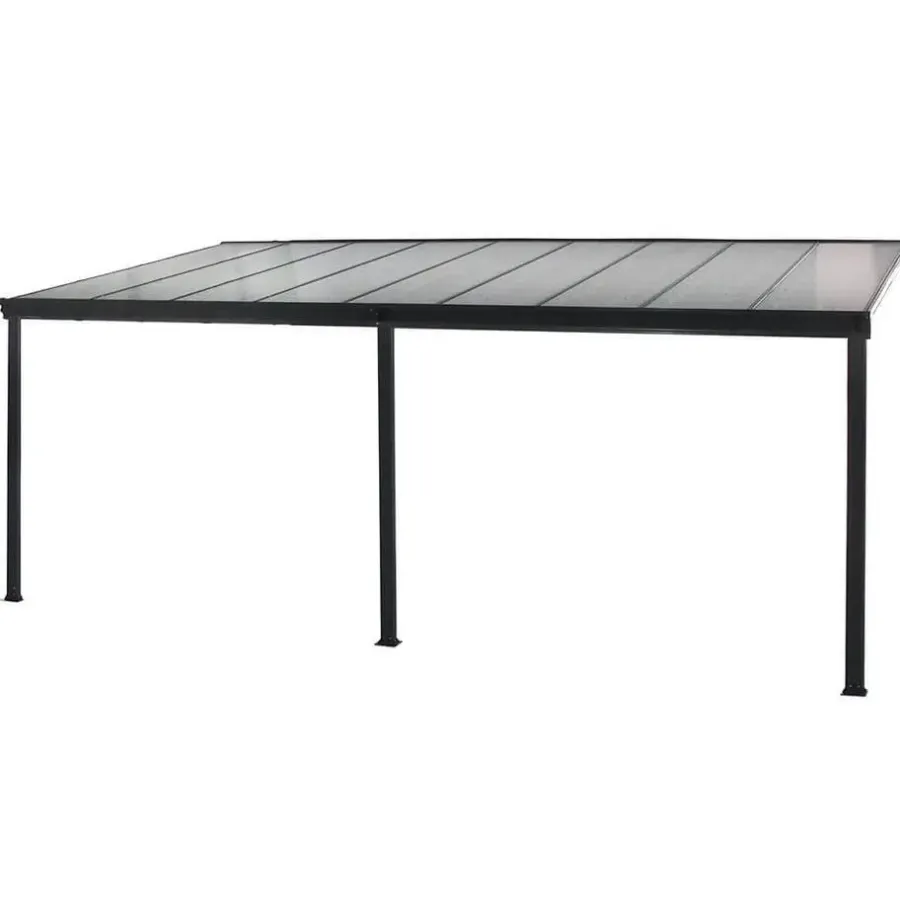 Terrasoverkappingen-Merkloos HOME DELUXE terrasoverkapping SOLIS grijs 496 / 503 x 300 / 303 x 278 / 226 cm