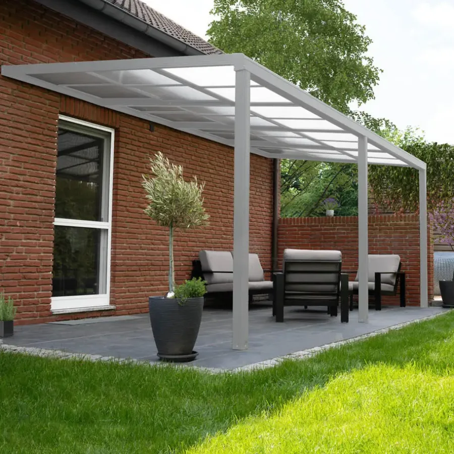 Terrasoverkappingen-Merkloos HOME DELUXE terrasoverkapping SOLIS DELUXE wit 579 x 295 x 233 / 272 cm