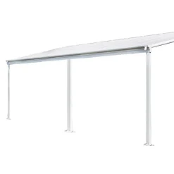 Merkloos HOME DELUXE terrasoverkapping SOLIS wit 435 / 442 x 300 / 303 x 278 / 226 cm