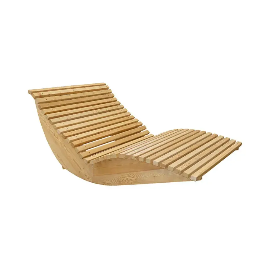 Merkloos HOME DELUXE Wave houten ligstoel WOLGA - 120 cm