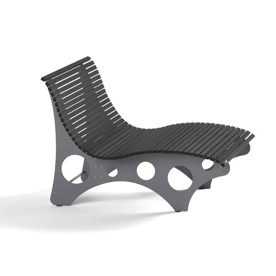 Merkloos HOME DELUXE WPC golfligstoel NIRA antraciet - 148 cm