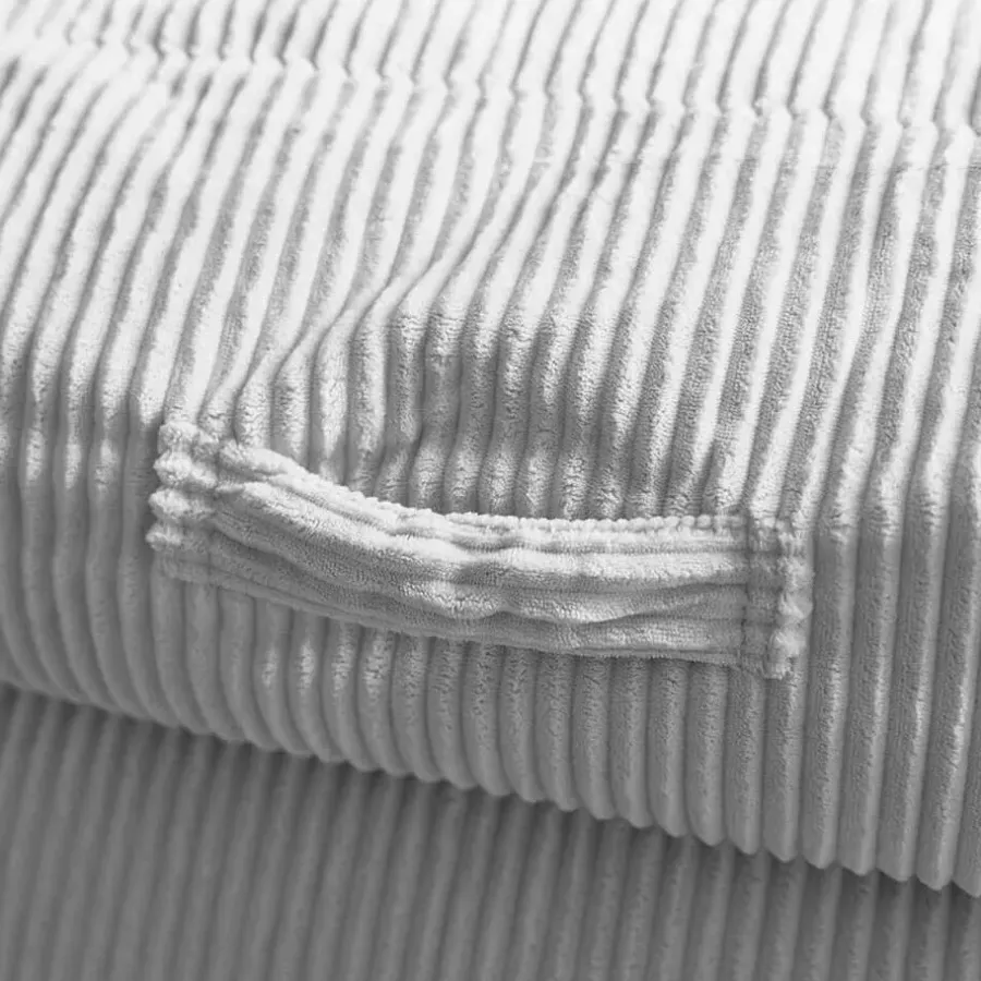 Zitzakken-Merkloos HOME DELUXE zitzak COSY lichtgrijs incl. krukje