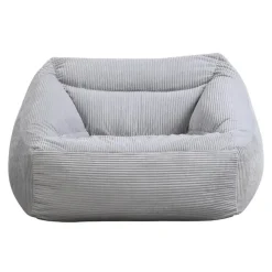 Zitzakken-Merkloos HOME DELUXE zitzak COSY lichtgrijs incl. krukje