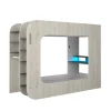Kinderbedden-Trasman Hoogslaper Graham met gamebureau 90x200cm - den