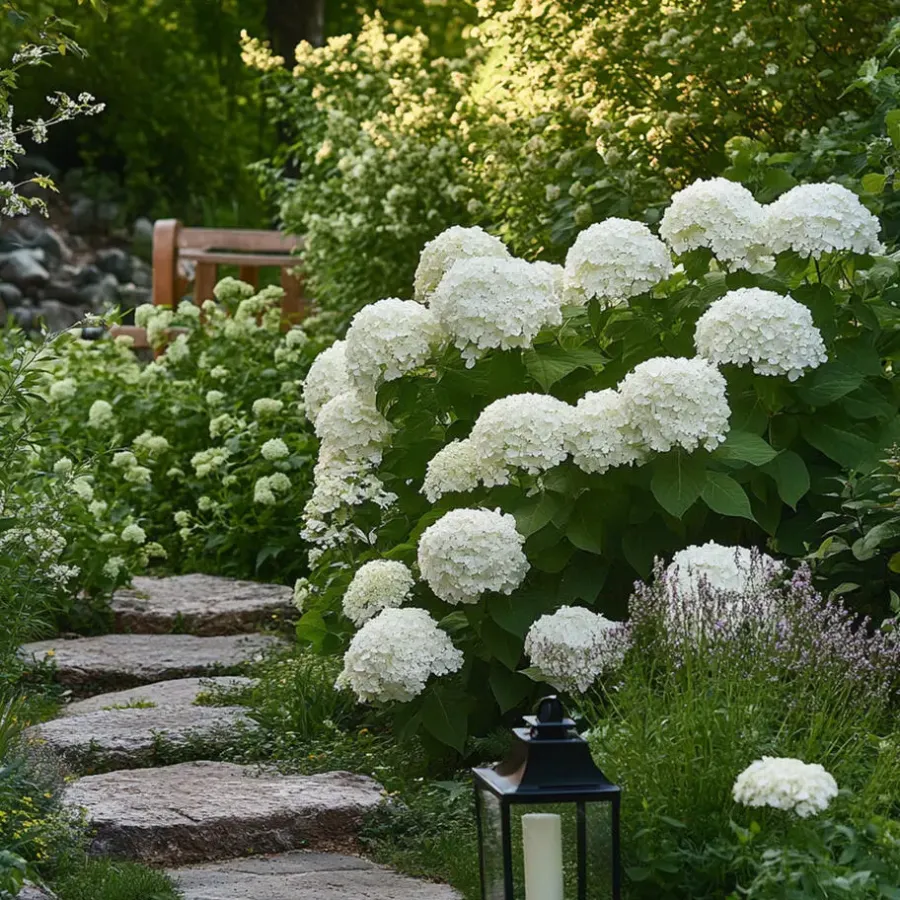 Planten|Tuinplanten-Plant in a Box Hortensia - Hydrangea 'Strong Annabelle' - Hoogte 30-40cm - ⌀19cm