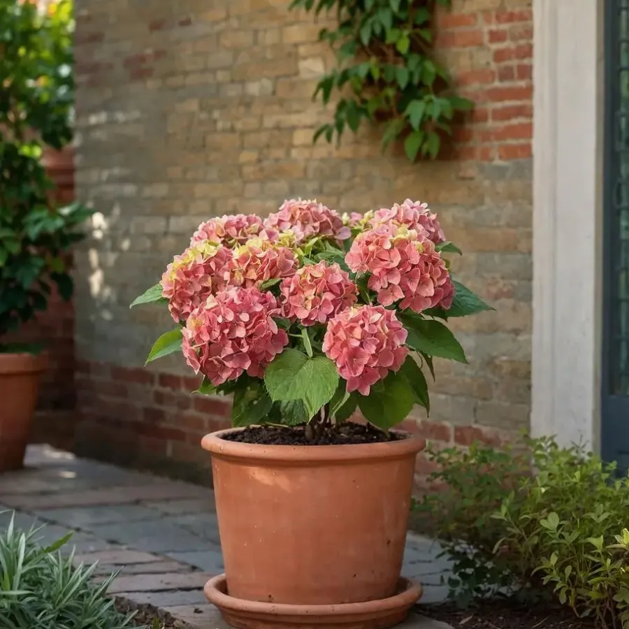 Planten|Tuinplanten-Plant in a Box Hortensia - Set van 3 - Hydrangea 'Early Pink' - Hoogte 25-40cm - ⌀9cm
