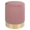 Poefen-House Nordic Poef Gamby Velvet Roze Ø34x43cm