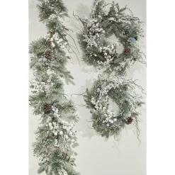 Kerstdecoratie-House of Seasons Hardy Kerstkrans - Ø40 cm - Groen