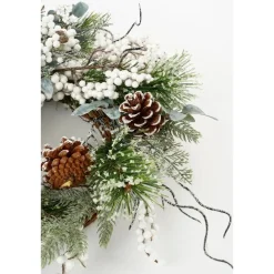 Kerstdecoratie-House of Seasons Hardy Kerstkrans - Ø40 cm - Groen