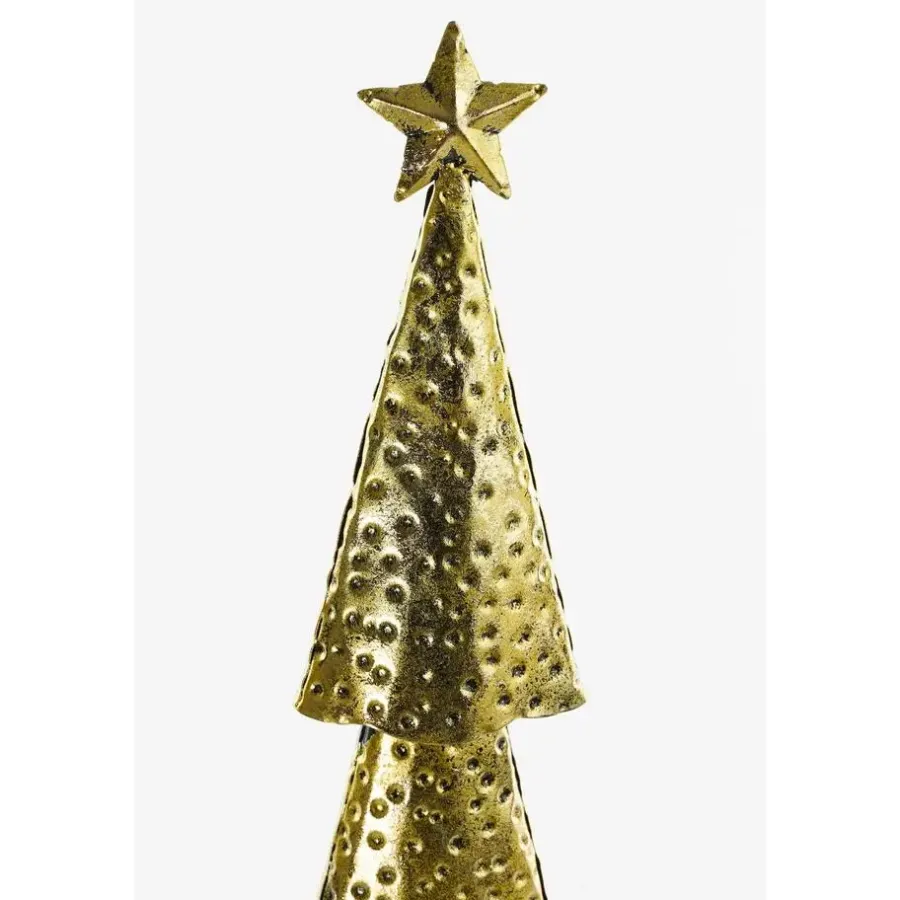 Kerstdecoratie-House of Seasons Kerstboom - L14,5 x B8 x H68 cm - Metaal - Goud