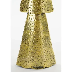 Kerstdecoratie-House of Seasons Kerstboom - L14,5 x B8 x H68 cm - Metaal - Goud