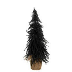 Kerstbomen-House of Seasons Kunstkerstboom in Jute - H60 x Ø32 cm - Zwart