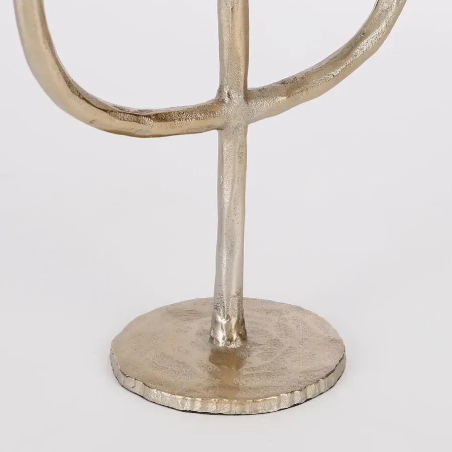 Kandelaars En Windlichten-House of Seasons Stretto Kandelaar L21 x B9,5 x H40,5 cm Goud