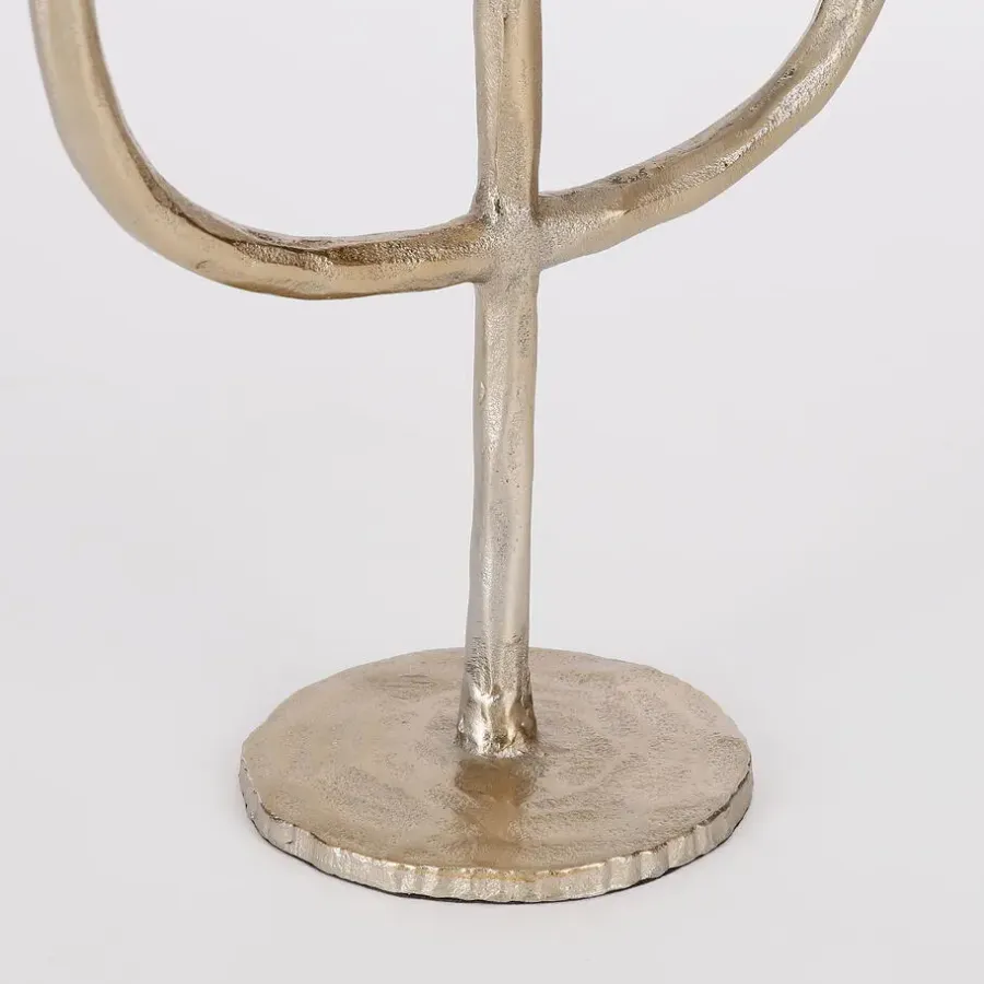 Kandelaars En Windlichten-House of Seasons Stretto Kandelaar L21 x B9,5 x H40,5 cm Goud
