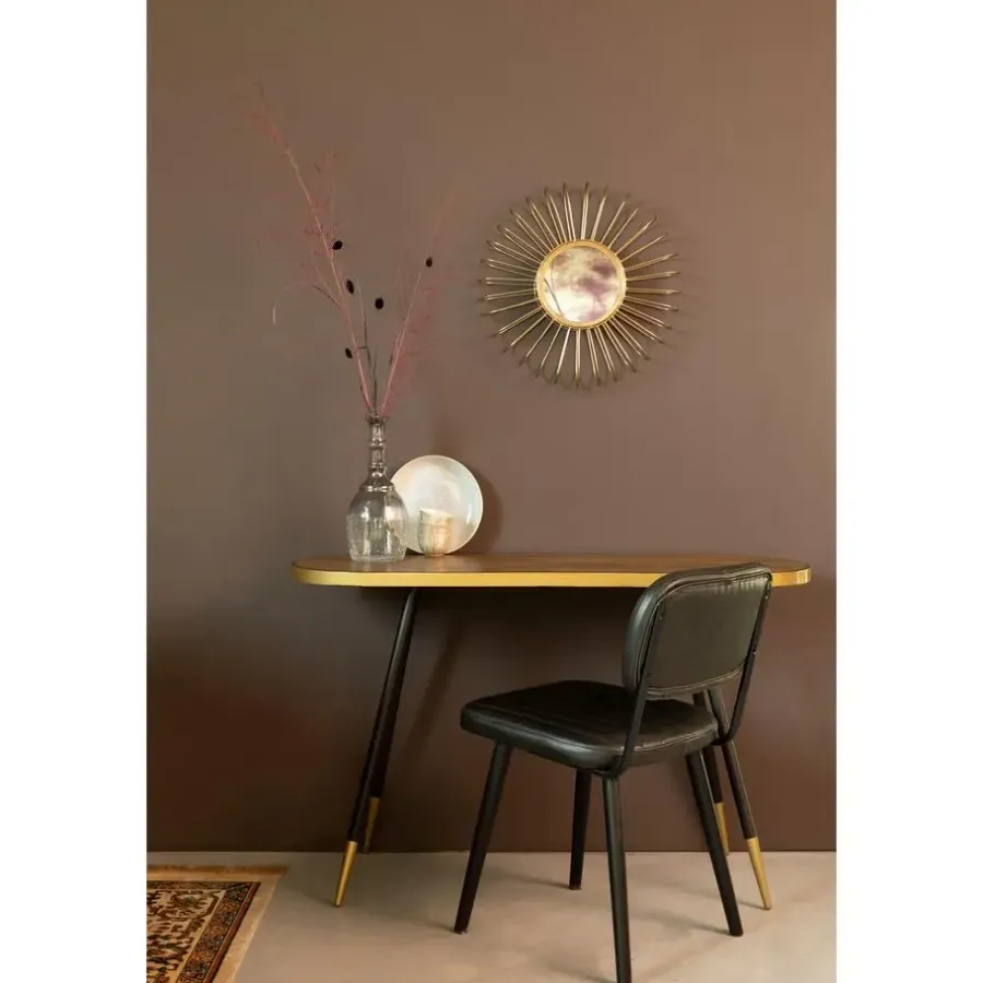 Housecraft Living Housecraft Denise Consoletafel/ Wandtafel Hout 121x 91 cm Bruin/ Goud