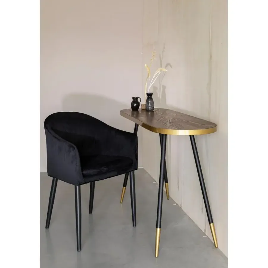 Housecraft Living Housecraft Denise Consoletafel/ Wandtafel Hout 121x 91 cm Bruin/ Goud