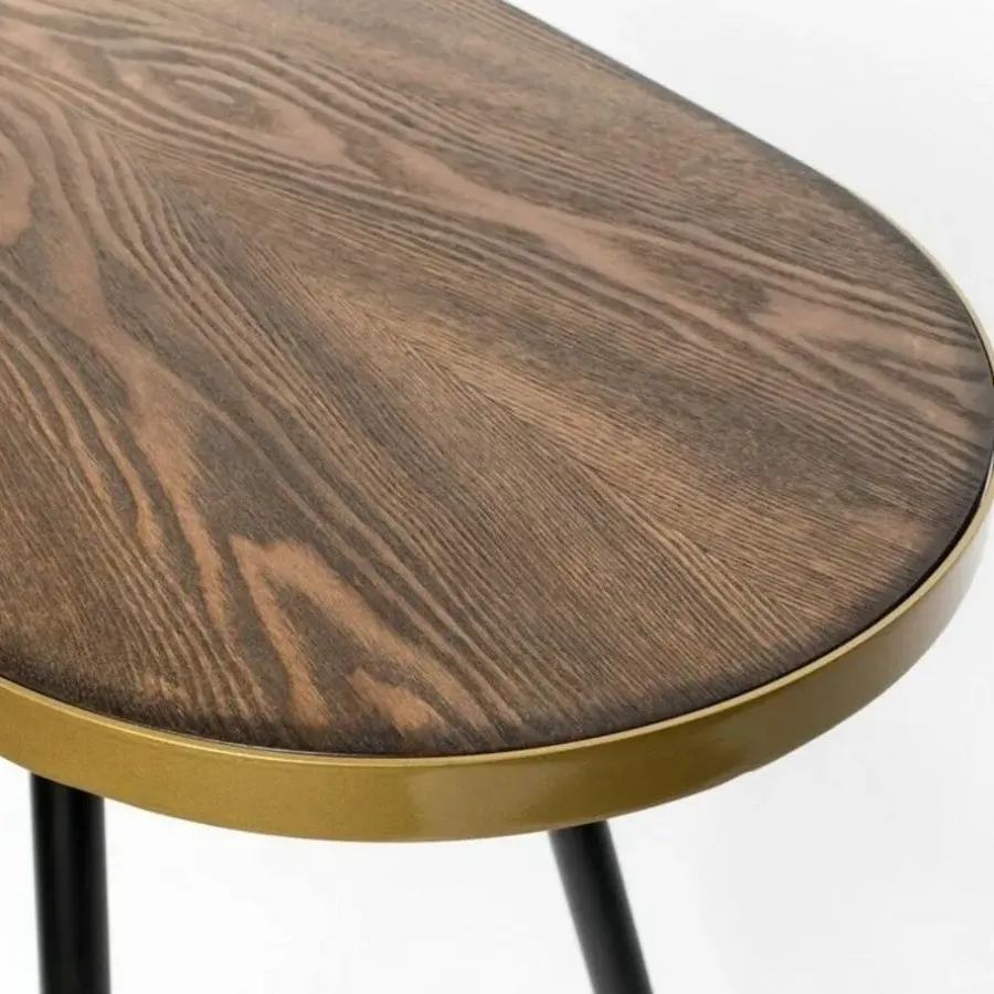 Housecraft Living Housecraft Denise Consoletafel/ Wandtafel Hout 121x 91 cm Bruin/ Goud