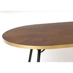 Housecraft Living Housecraft Denise Eettafel Hout Ovaal 200x90 cm Bruin/ Goud