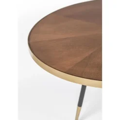 Houten Eettafels|Ovale Eettafels-Housecraft Living Housecraft Denise Eettafel Hout Ovaal 180x90 cm Bruin/ Goud