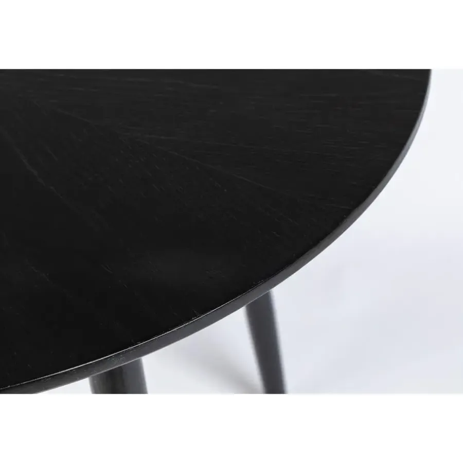 Housecraft Living Housecraft Fabio Eettafel Rond Hout 100 cm Zwart