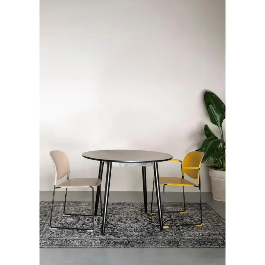 Housecraft Living Housecraft Fabio Eettafel Rond Hout 100 cm Zwart