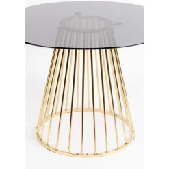 Housecraft Living Housecraft Floris Eettafel Rond Glas 110 cm Goud