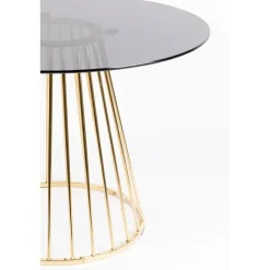 Housecraft Living Housecraft Floris Eettafel Rond Glas 110 cm Goud