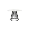 Housecraft Living Housecraft Floris Eettafel Marmerlook Rond 110 cm Zwart/ Wit