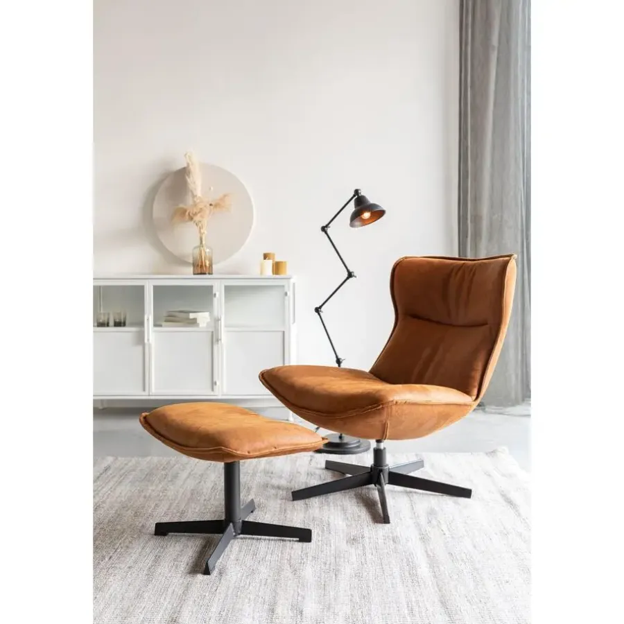 Hockers En Voetenbanken-Housecraft Living Housecraft John Hocker Cognac - Bruin