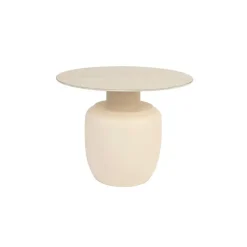 Housecraft Living Housecraft Karula Bijzettafel Travetin-Look 60x60 cm Hoog Beige