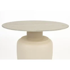 Housecraft Living Housecraft Karula Bijzettafel Travetin-Look 60x60 cm Hoog Beige