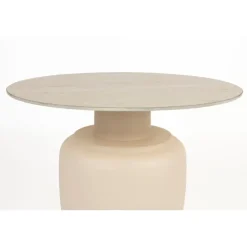 Housecraft Living Housecraft Karula Bijzettafel Travetin-Look 60x60 cm Hoog Beige