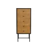 Wandkasten-Housecraft Living Coztilla Kast/ Opbergkast Hoog Zwart/ Bruin
