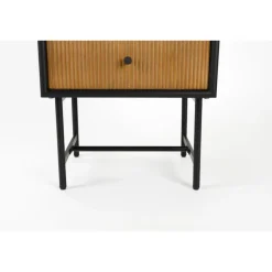 Wandkasten-Housecraft Living Coztilla Kast/ Opbergkast Hoog Zwart/ Bruin