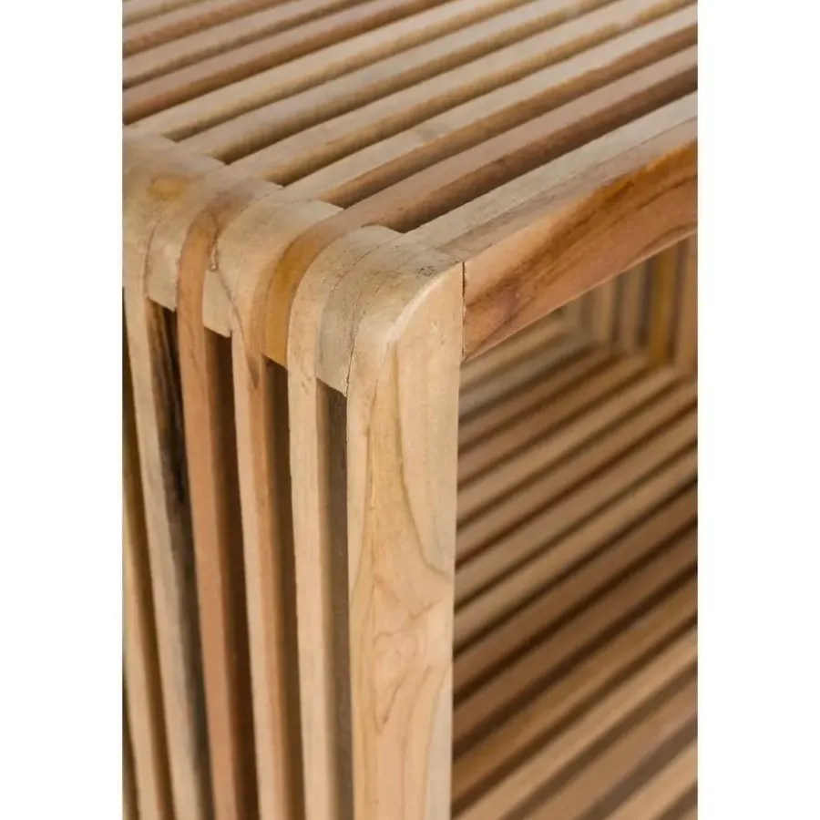 Wandkasten-Housecraft Living Djia Kastje Teak Hout Hoog - Bruin
