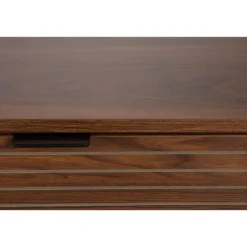 Wandkasten-Housecraft Living Flux Opbergkast Laag Walnoot - Bruin