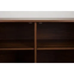 Wandkasten-Housecraft Living Flux Opbergkast Laag Walnoot - Bruin