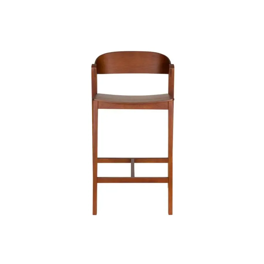 Housecraft Living Wooz Barkruk 65 cm Eikenhout Walnoot bruin