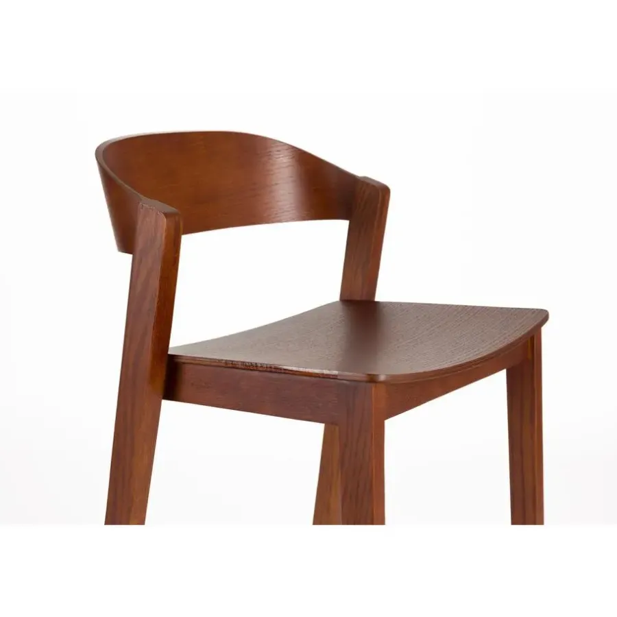 Housecraft Living Wooz Barkruk 65 cm Eikenhout Walnoot bruin