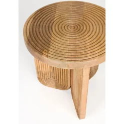 Housecraft Living Housecraft Maeze Bijzettafel Hout Rond 40 cm - Bruin