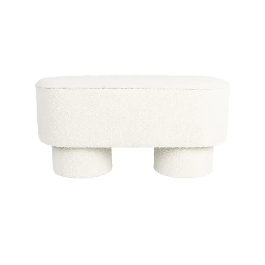 Housecraft Living Housecraft Marcos Bankje Bouclé Wit